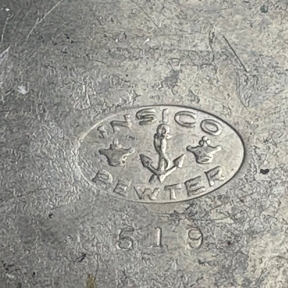 Vintage Insico Pewter Creamer Pitcher 519 Small 5 Oz Rustic Farmhouse Decor - Picture 2 of 6